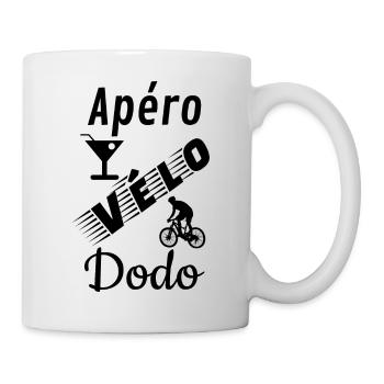 apéro vélo dodo fond blanc image vélo vtt humour - Mug blanc - blanc - Droite