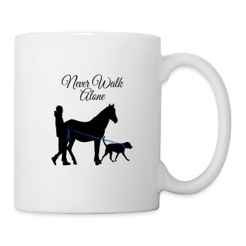 Never Walk Alone Dog Horse - Mug - white - Right