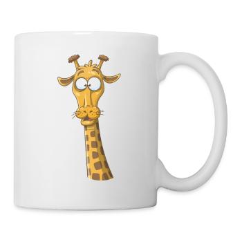 Lustige Giraffe - Tasse - Weiß - Rechts