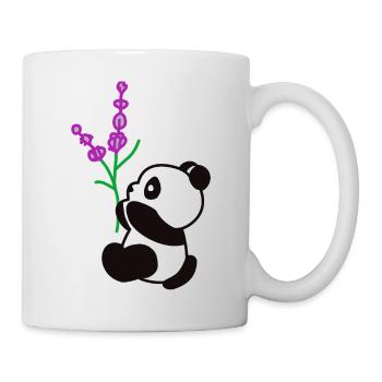 Panda fleur - Mug blanc - blanc - Droite