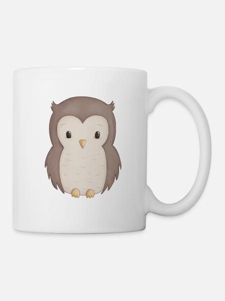 Eule - Tasse - Weiß