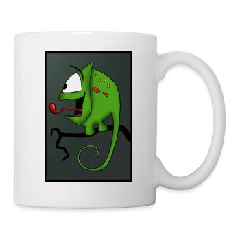 caméléon - Mug blanc - blanc - Droite