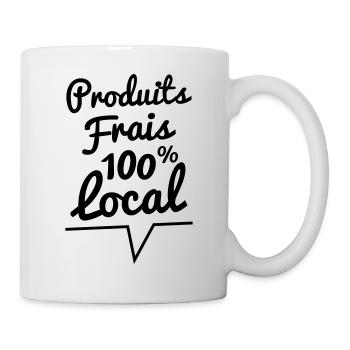 Produits frais 100% Local ! - Mug blanc - blanc - Droite