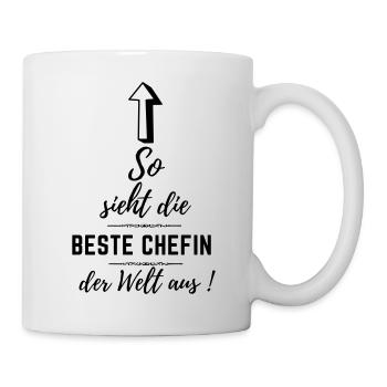 beste chefin der welt - Tasse - Weiß - Rechts