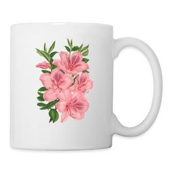 pink flowers - Mug - white - Right