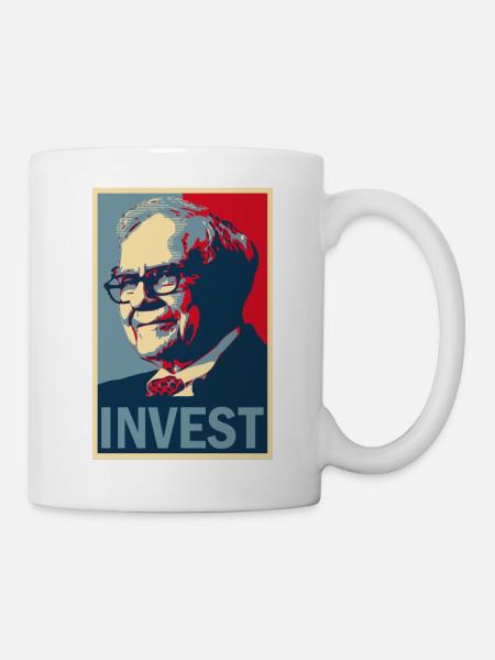 warren buffett invest II buy and hold börse - Tasse - Weiß