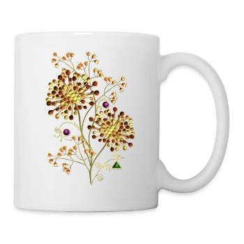 Fleurs - Mug blanc - blanc - Droite