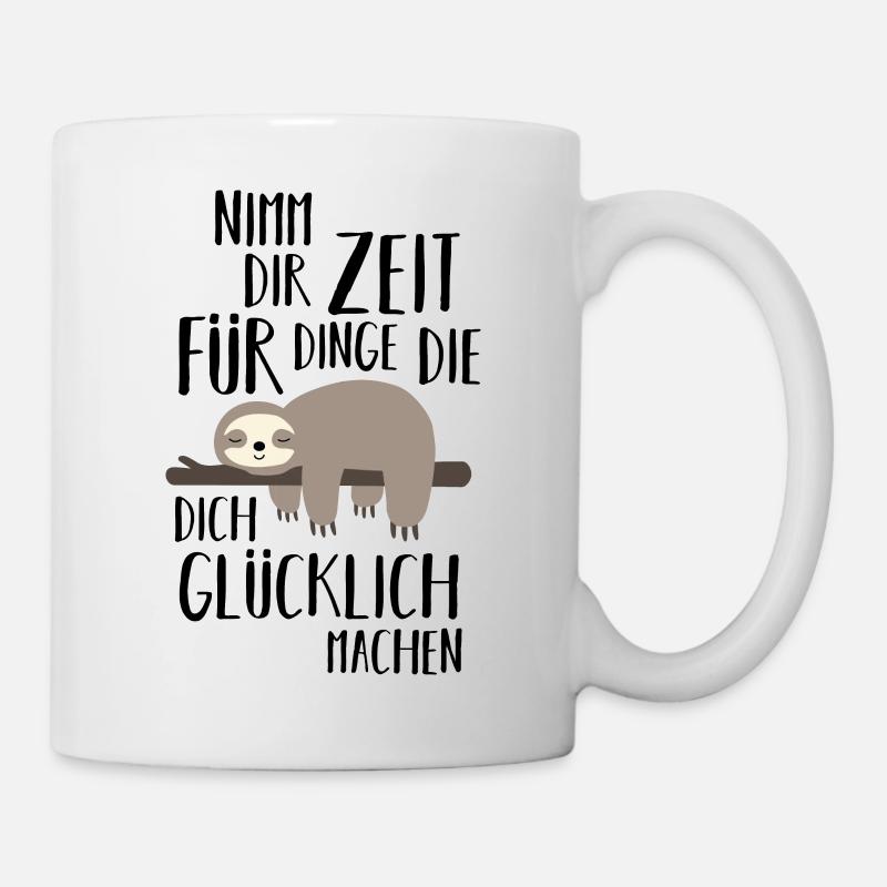 Nimm dir Zeit Faultier - Tasse - Weiß