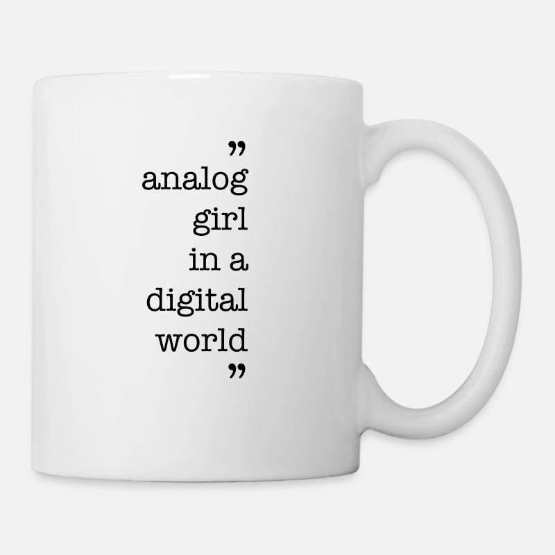 analog girl - Tasse - Weiß