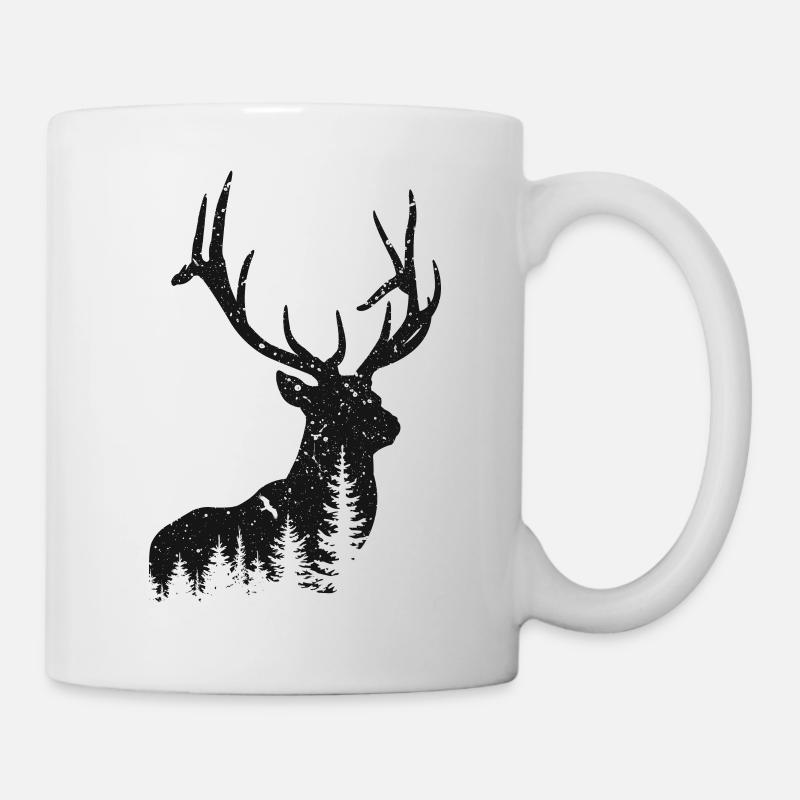 cerf - Mug blanc - blanc