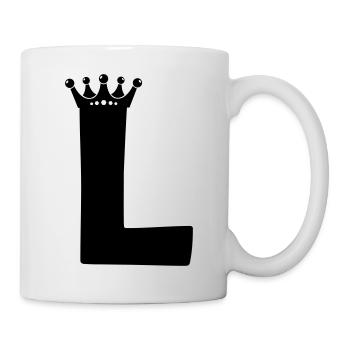 Letter L crown - Mug - white - Right
