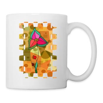 Blume - Tasse - Weiß - Rechts