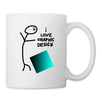J'adore le graphisme - Mug blanc - blanc - Droite