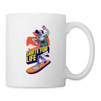 skate for life - Mug blanc - blanc - Droite