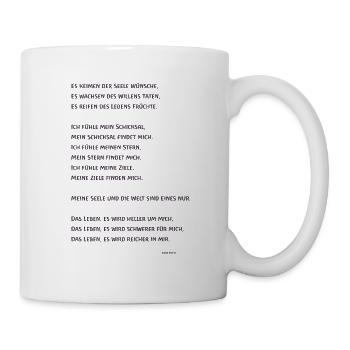 Es keimen der Seele Wünsche Waldorf Rudolf Steiner - Tasse - Weiß - Rechts