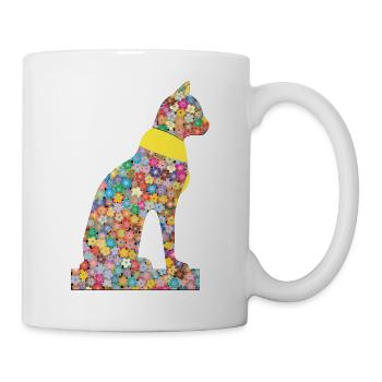 Cat Flower Pharaohs Ancient - Mug - white - Right