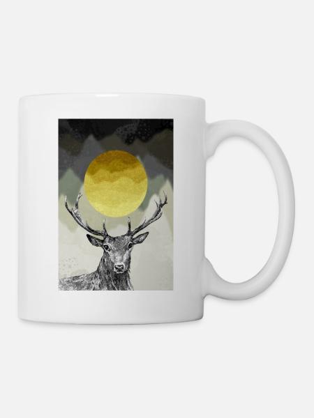 Hirsch - Tasse - Weiß