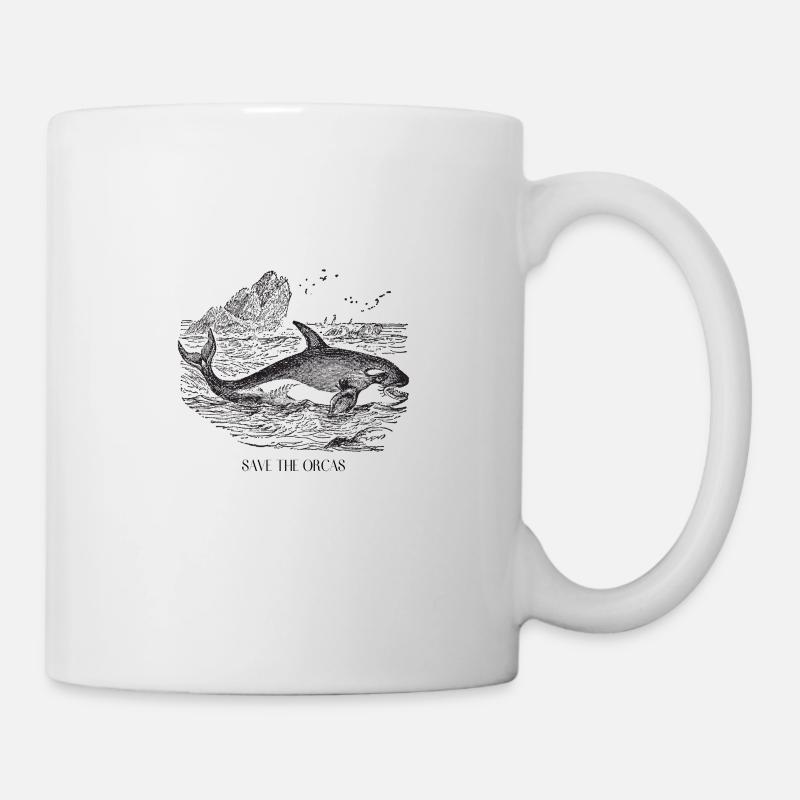 Sauvez les orques des orques - Mug blanc - blanc