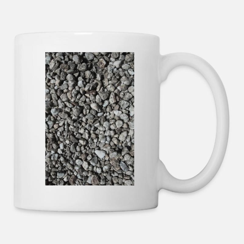 Photographie vintage de galets galets - Mug blanc - blanc