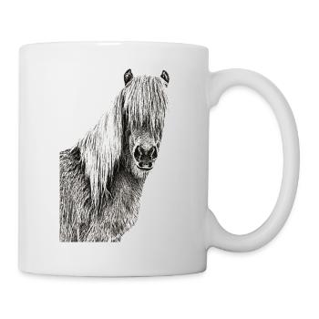 Chevaux cheval tête de cheval cavalier - Mug blanc - blanc - Droite