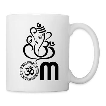 OM noir, Om, Om hindou, symbole Om, Ganesh OM - Mug blanc - blanc - Droite