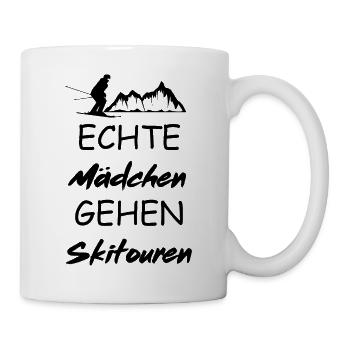 Mädchen Skitouren Geschenkidee Ski Tour Tourenski - Tasse - Weiß - Rechts