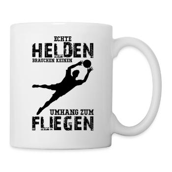 Echte Helden Fußball Fußballer - Tasse - Weiß - Rechts