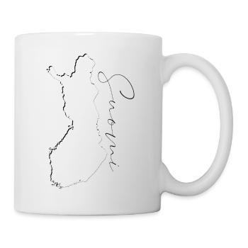 Carte de la Finlande comme esquisse FI - Mug blanc - blanc - Droite