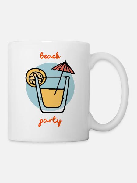 Summer Beach Party Cocktail - Tasse - Weiß