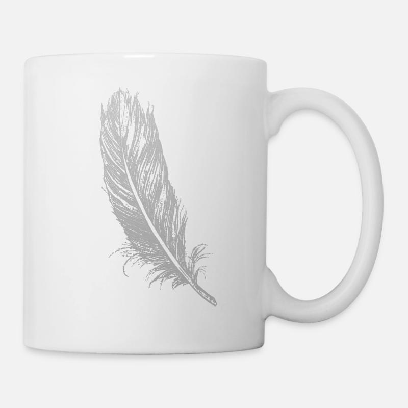 feder 2 - Tasse - Weiß