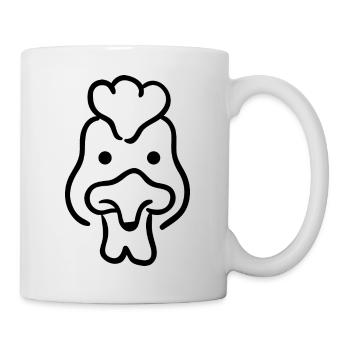 Rooster - hen - Mug - white - Right