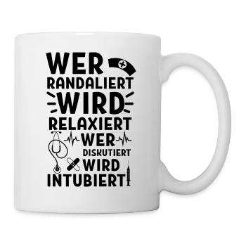 Wird relaxiert Krankenschwester Krankenhaus - Tasse - Weiß - Rechts