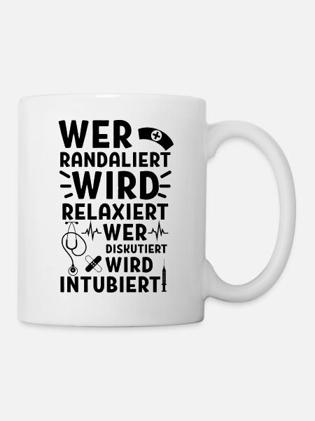 Wird relaxiert Krankenschwester Krankenhaus - Tasse - Weiß