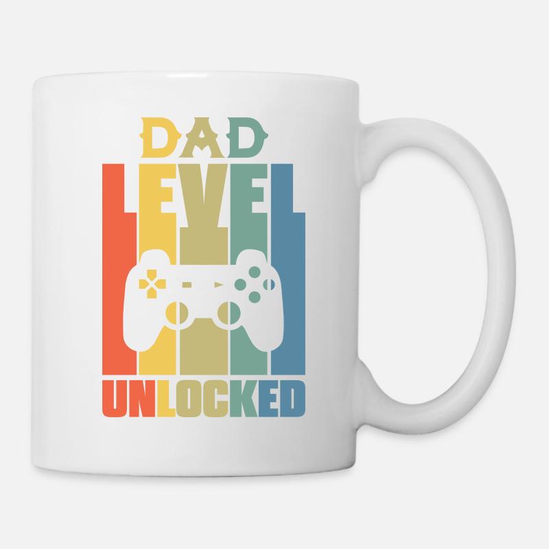 Dad Level Unlocked Gaming Nouveau papa - Mug blanc - blanc