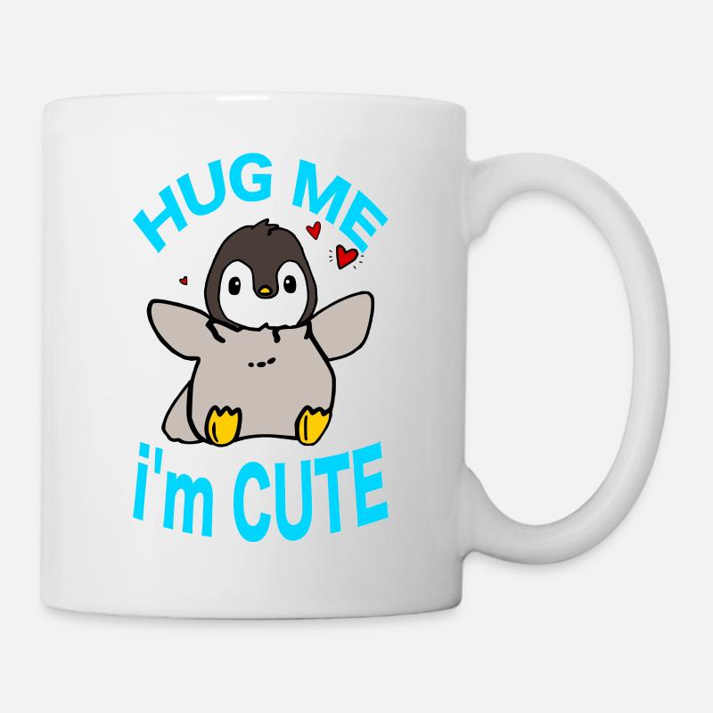 Pingu Hug Me - Tasse - Weiß