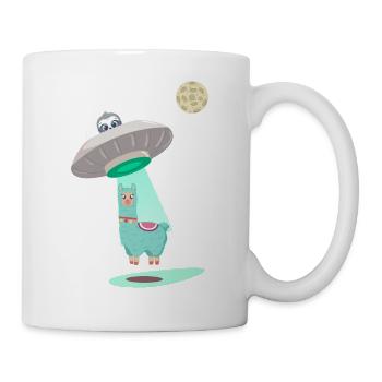 Sloth Alpaca Spaceship - Mug - white - Right