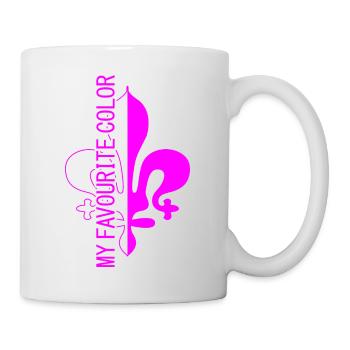 Meine Lieblingsfarbe, mein Lila - Tasse - Weiß - Rechts