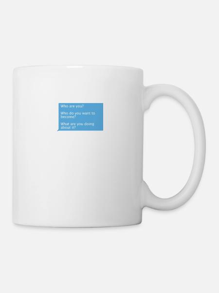 QUI ÊTES-VOUS MESSAGE DE MOTIVATION MOTIVATION SUCCÈS - Mug blanc - blanc