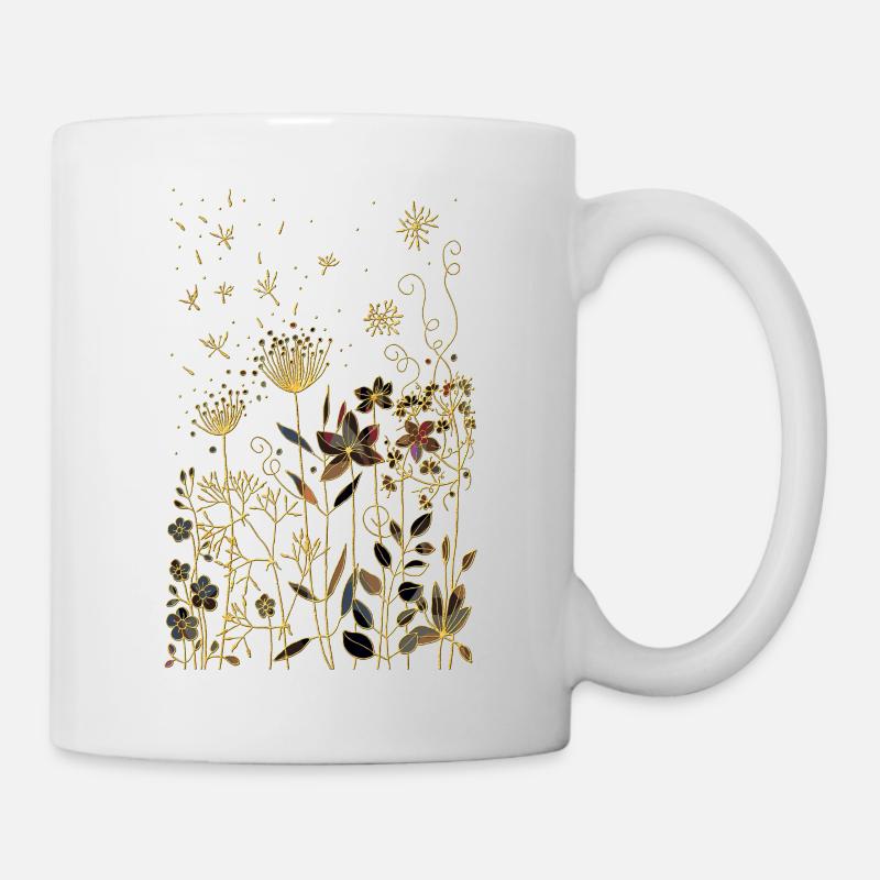 Blumen - Tasse - Weiß