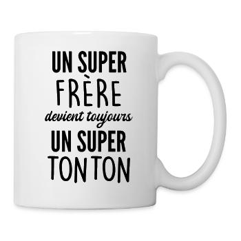 humour - un super frère devient un super tonton - Mug blanc - blanc - Droite