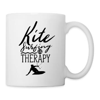 Kitesurf est ma thérapie kitesurf kitesurf - Mug blanc - blanc - Droite