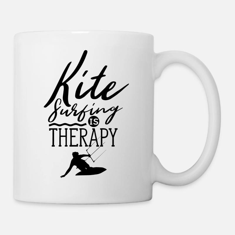 Kitesurf est ma thérapie kitesurf kitesurf - Mug blanc - blanc