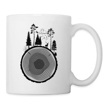 Natur, Wald, Bäume - Tasse - Weiß - Rechts