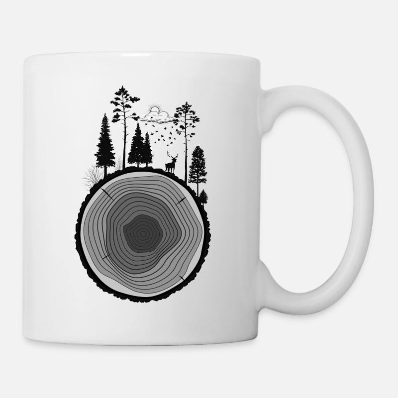 Natur, Wald, Bäume - Tasse - Weiß