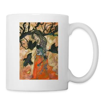 Rabe Hexe Herbst Palette - Tasse - Weiß - Rechts