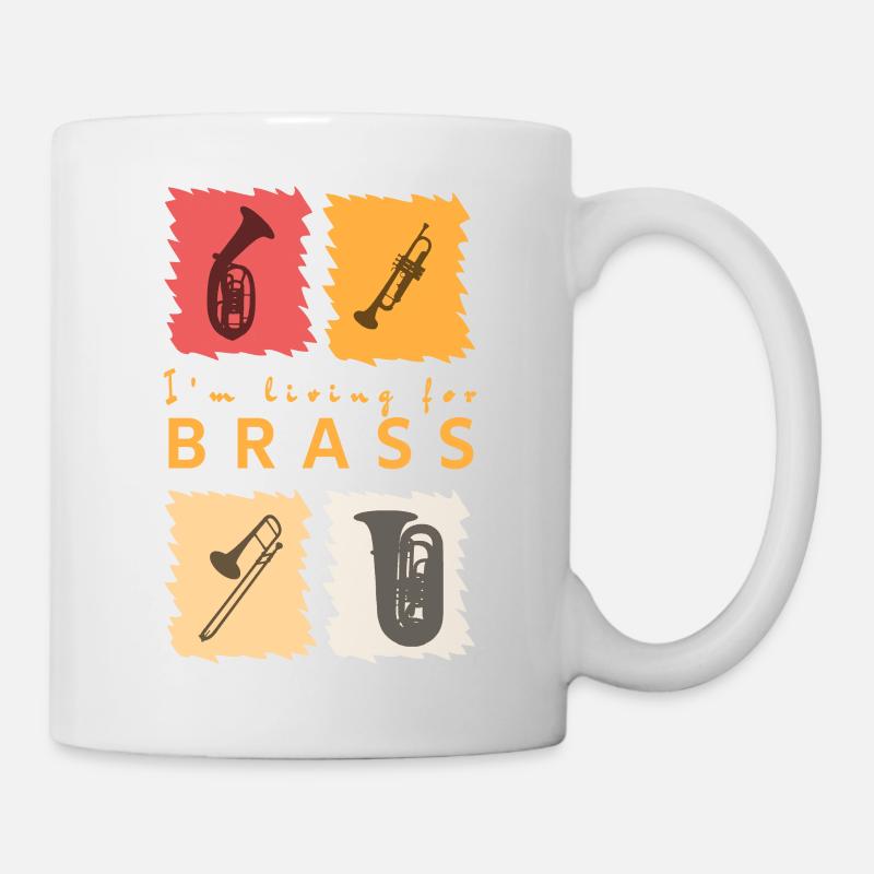 Living for Brass - Tasse - Weiß