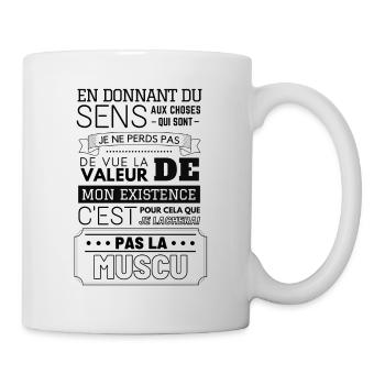 Je ne lâcherai pas la muscu - Mug blanc - blanc - Droite
