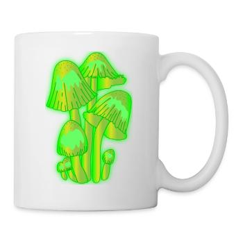 Fluorescent mushrooms by the Manzanita`s - Tasse - Weiß - Rechts