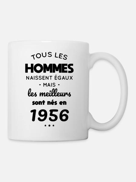 Anniversaire 66 ans - Meilleurs sont nés en 1956 - Mug blanc - blanc