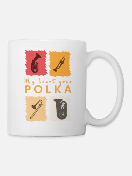 My heart goes Polka - Mug blanc - blanc